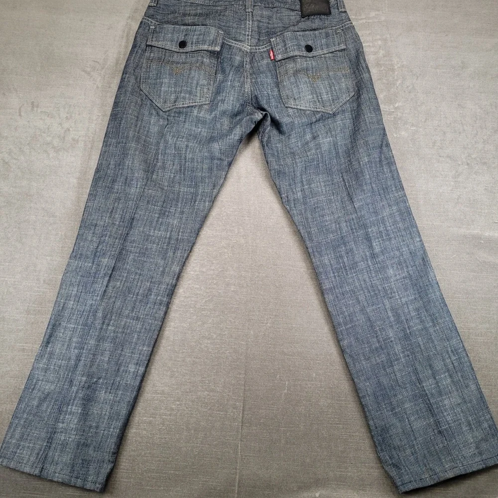 Vintage Levis 569 Jeans Men 35x32 Blue Loose Baggy Denim Flap Pockets Y2K Skater